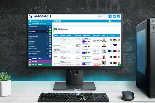 All employee data in one place - Secusoft B.V. software for security officers